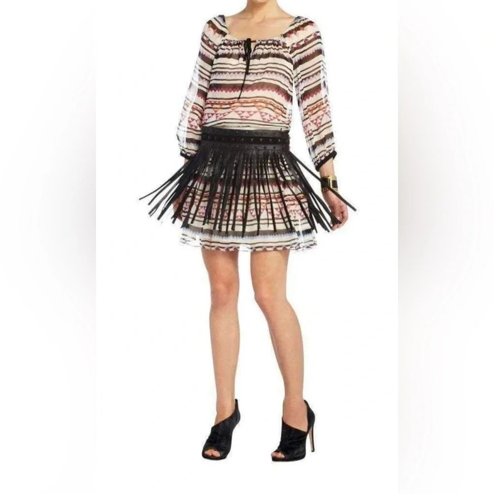 BCBGMAXAZRIA Small
Rory Multicolor Silk Peasant Dress - Picture 3 of 7